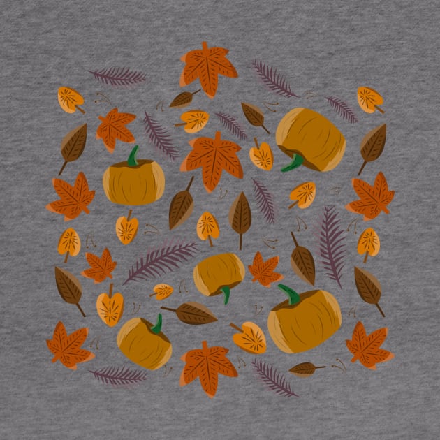 Autumn Leaves Pumpkin Pattern by JDP Designs